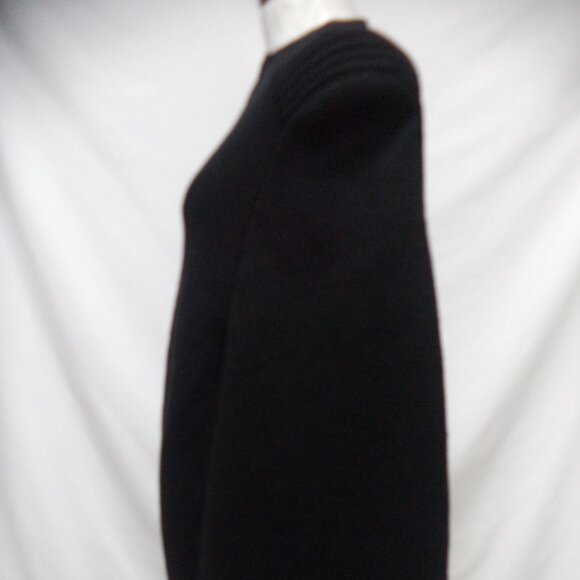 Maje black sweater knit cape poncho cover-up zip up Size Sz Small SM S - Picture 5 of 9